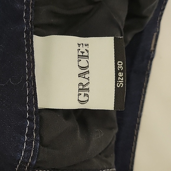 Grace in LA sz 30 mid rise skinny jeans. Rhinestone rivets - Picture 6 of 6